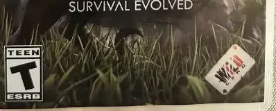 Ark: Survival Evolved, the ESRB box on its front