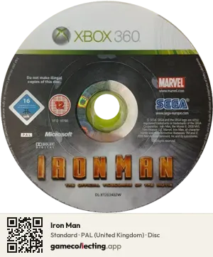 Iron Man Xbox 360, PAL disc