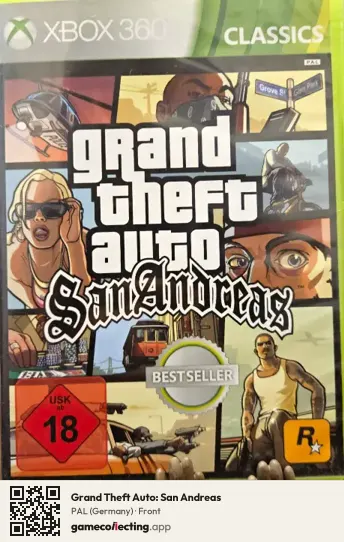 Grand Theft Auto: San Andreas Xbox 360, Germany box front