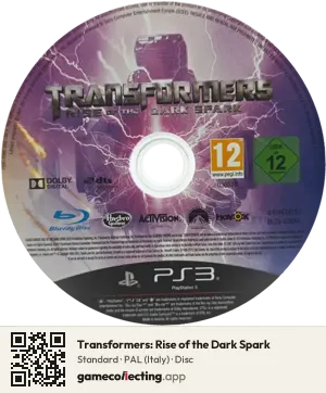 Transformers: Rise of the Dark Spark PlayStation 3, PAL disc