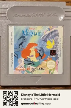 Disney's The Little Mermaid Game Boy, PAL cartridge label