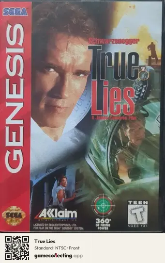 True Lies Sega Mega Drive / Genesis, NTSC box front