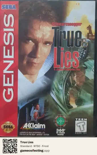 True Lies Sega Mega Drive / Genesis, NTSC box front