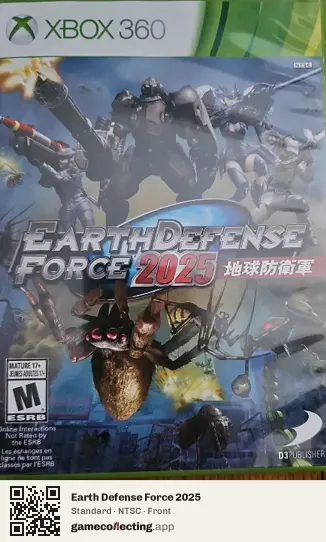 Earth Defense Force 2025 Xbox 360, NTSC box front