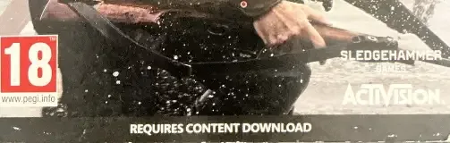 Call of Duty: WWII, the PEGI square on its front