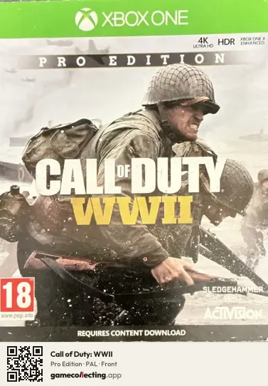 Call of Duty: WWII Xbox One, PAL box front