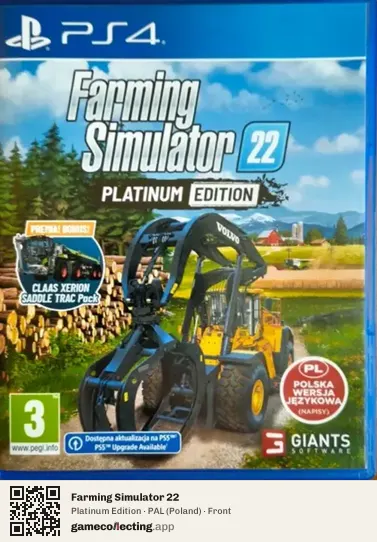 Farming Simulator 22 PlayStation 4, Poland box front