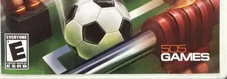 Championship Foosball, the ESRB box on its front