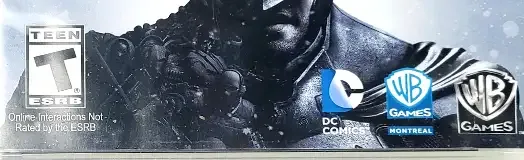 Batman: Arkham Origins, the ESRB box on its front