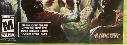 Dead Rising, the ESRB box on its front