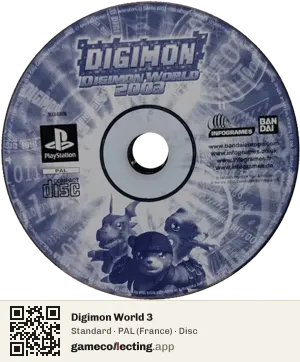 Digimon World 3 PlayStation, PAL disc