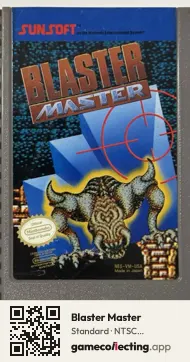 Blaster Master Nintendo Entertainment System, NTSC cartridge label