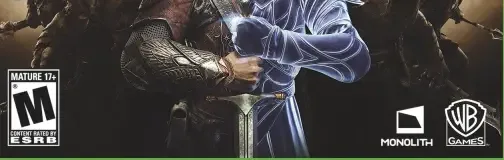 Middle-earth: Shadow of War, the ESRB box on its front