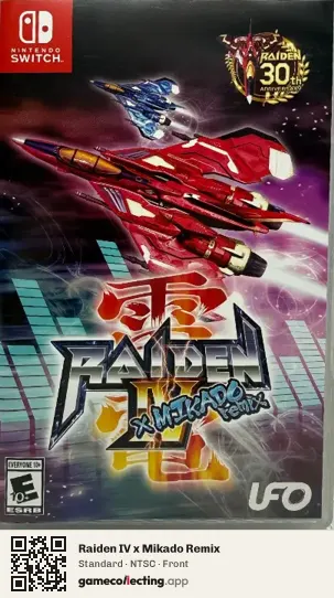 Raiden IV x Mikado Remix Nintendo Switch, NTSC box front