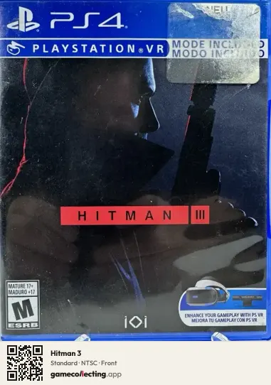 Hitman 3 PlayStation 4, NTSC box front