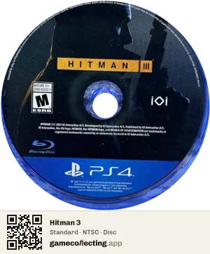 Hitman 3 PlayStation 4, NTSC disc