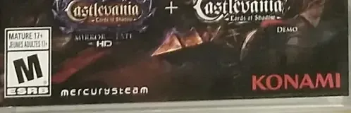 Castlevania: Lords of Shadow Collection, the ESRB box on its front