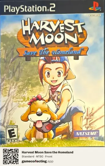 Harvest Moon Save the Homeland PlayStation 2, NTSC box front
