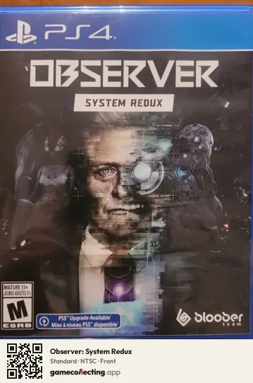 Observer: System Redux PlayStation 4, NTSC box front
