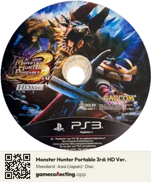 Monster Hunter Portable 3rd: HD Ver. PlayStation 3, Asia disc