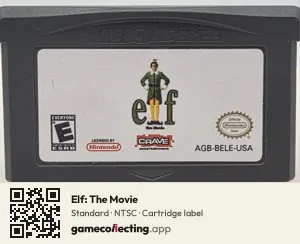 Elf: The Movie Game Boy Advance, NTSC cartridge label
