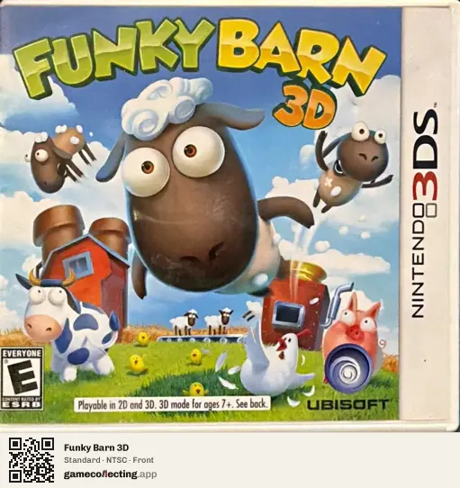 Funky Barn 3D Nintendo 3DS, NTSC box front
