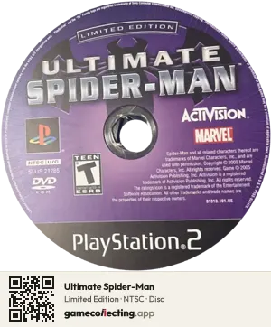 Ultimate Spider-Man PlayStation 2, NTSC disc