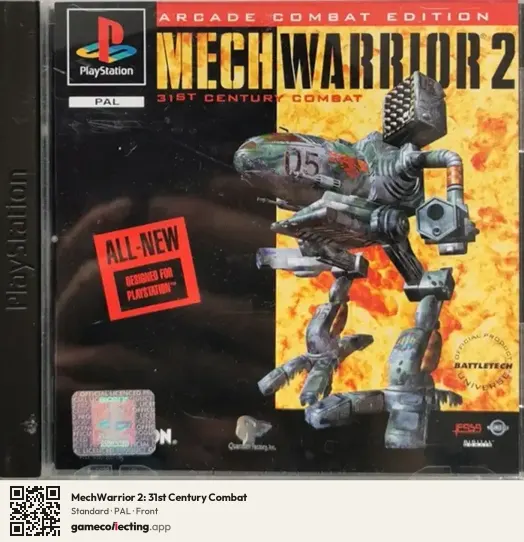 MechWarrior 2: 31st Century Combat PlayStation, PAL box front