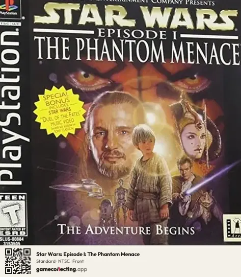 Star Wars: Episode I: The Phantom Menace PlayStation, NTSC box front