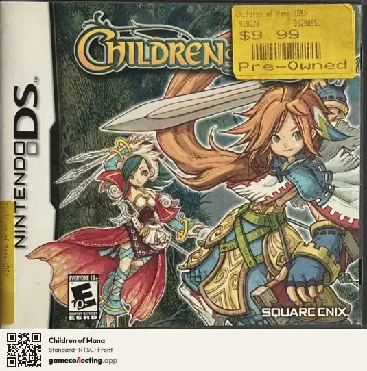 Children of Mana Nintendo DS, NTSC box front