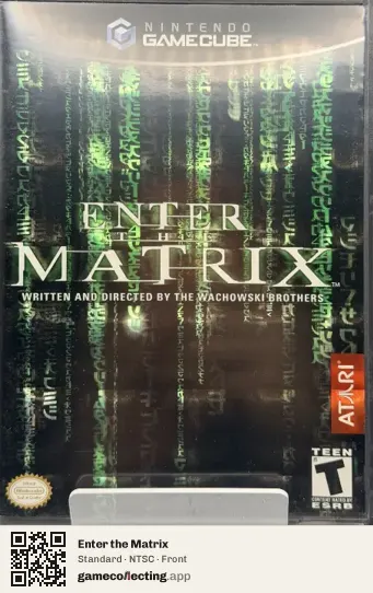 Enter the Matrix Nintendo GameCube, NTSC box front