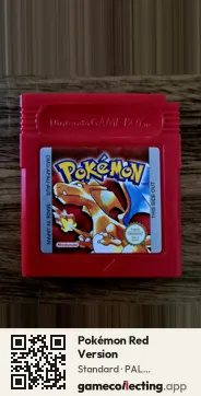 Pokémon Red Version Game Boy, PAL cartridge label
