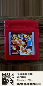 Pokémon Red Version Game Boy, PAL cartridge label