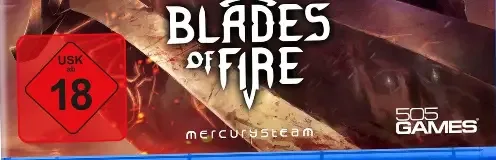 Blades of Fire, the USK square on its front