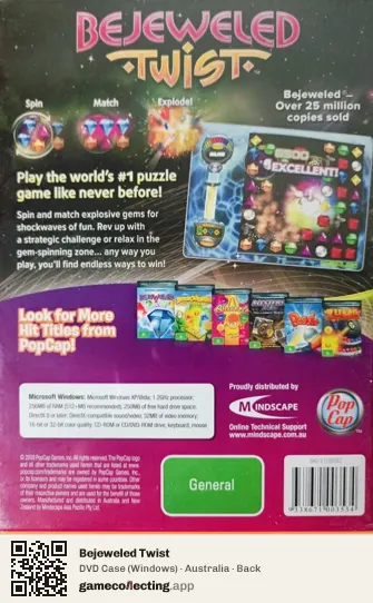 Bejeweled Twist Computer, Australia box back