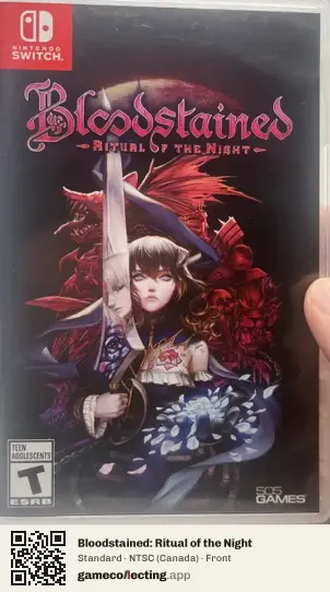 Bloodstained: Ritual of the Night Nintendo Switch, Canada box front