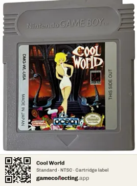 Cool World Game Boy, NTSC cartridge label