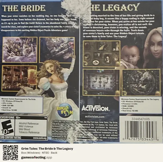 Grim Tales: The Bride & The Legacy Computer, NTSC box back