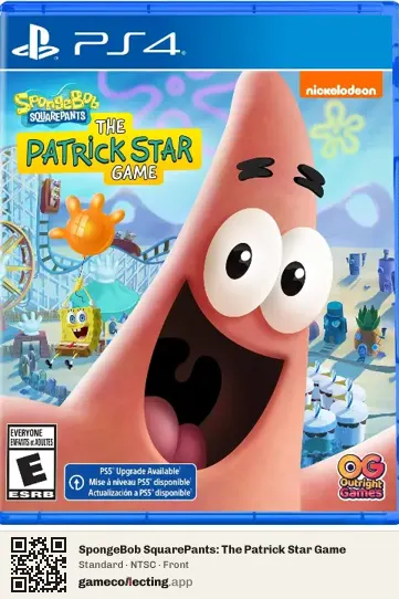 SpongeBob SquarePants: The Patrick Star Game PlayStation 4, NTSC box front