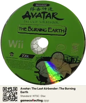 Avatar: The Last Airbender: The Burning Earth Nintendo Wii, NTSC disc