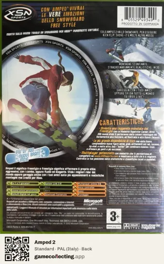 Amped 2 Xbox, Italy box back