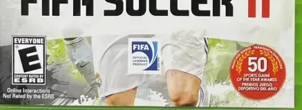 FIFA 11, the ESRB box on its front