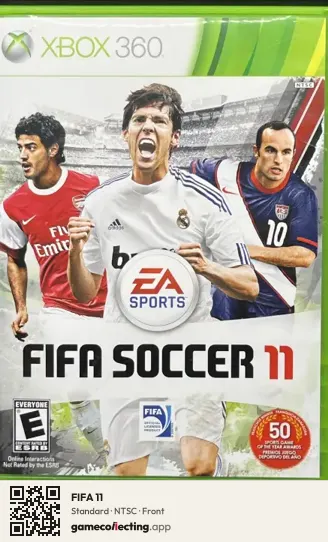 FIFA 11 Xbox 360, NTSC box front
