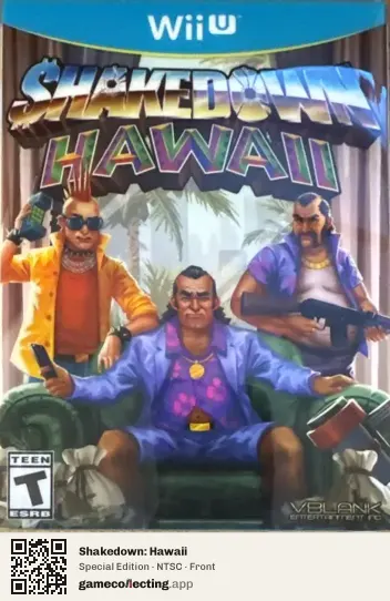 Shakedown: Hawaii Nintendo Wii U, NTSC box front