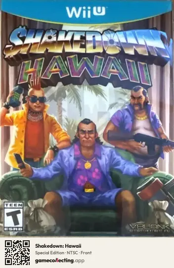 Shakedown: Hawaii Nintendo Wii U, NTSC box front