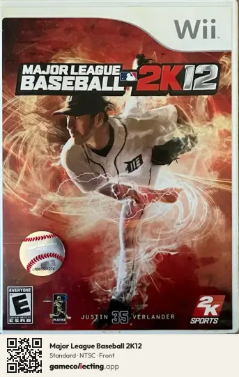 Major League Baseball 2K12 Nintendo Wii, NTSC box front