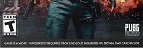 PlayerUnknown's Battlegrounds, the ESRB box on its front