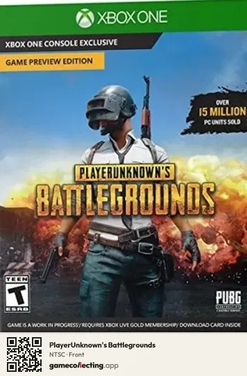 PlayerUnknown's Battlegrounds Xbox One, NTSC box front