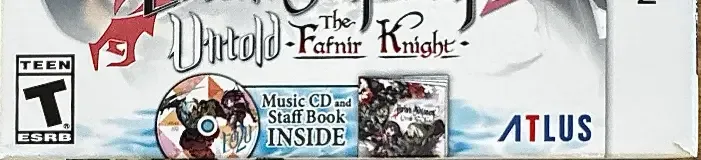 Etrian Odyssey 2 Untold: The Fafnir Knight, the ESRB box on its front