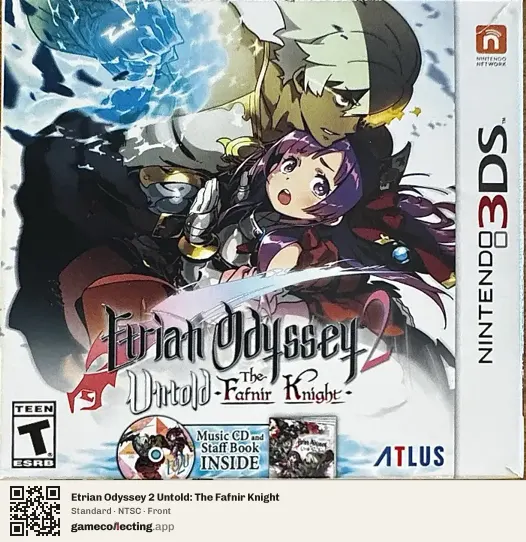 Etrian Odyssey 2 Untold: The Fafnir Knight Nintendo 3DS, NTSC box front